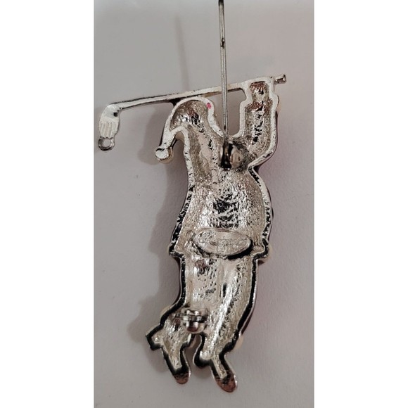 VTG Danecraft 5 Christmas Brooch Snow Man Santa Kittening Stocking Penguin - Picture 9 of 9